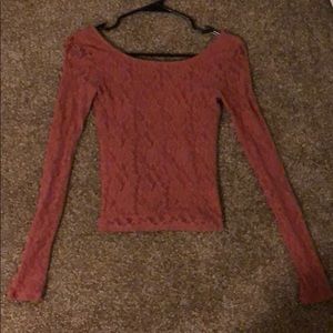 Long sleeve lace top